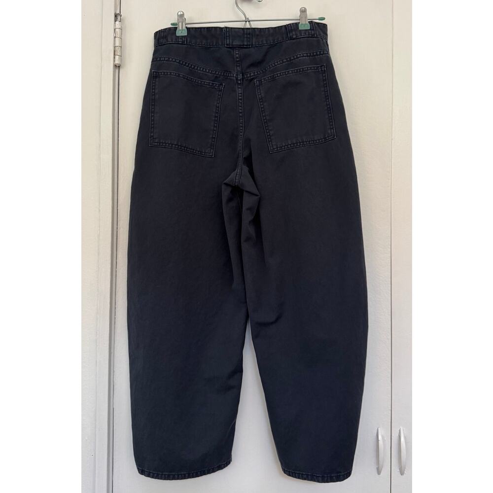 Frame Barrel Pants in Washed Navy 100% Cotton High Waist Size 29 - Picture 3 of 6